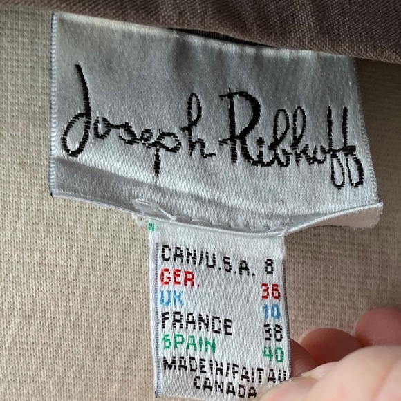 Vintage Joseph Ribkoff Button Down Front Dress 8 - Picture 5 of 7